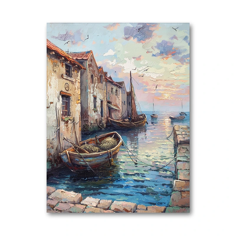 A_vintage_painting_of_a_peaceful_seaside_vi_b451c3c9-9f13-4e15-8618-9e25968985c1_0-2.webp